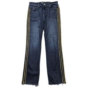 FIDELITY DENIM CHER CROP SCARLETT Women 27 Stretch Denim Jeans Made In USA